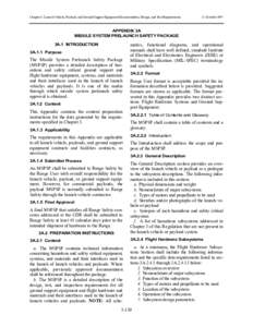 Chapter 3: Launch Vehicle, Payload, and Ground Support Equipment Documentation, Design, and Test Requirements  31 October 1997 APPENDIX 3A MISSILE SYSTEM PRELAUNCH SAFETY PACKAGE