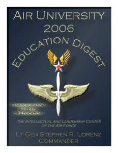 AIR UNIVERSITY EDUCATION DIGEST PREPARED BY AIR UNIVERSITY FINANCIAL MANAGEMENT DIVISION MAXWELL AFB, ALABAMA