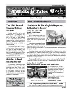 WDVR October 2011 Newsletter