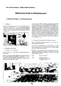 Uwe Wackerhagen (MdD, Elektromeister)  Elektrotechnik in Entenhausen I. Untersuchungen zur Netzspannung