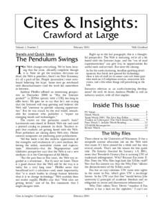 Cites & Insights: Crawford at Large Volume 1, Number 2  February 2001