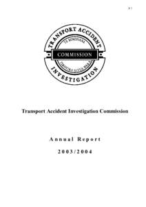 F.7  Transport Accident Investigation Commission Annual Report[removed]