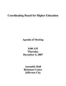 Coordinating Board for Higher Education