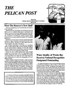 THE PELICAN POST Weeks Bay National Estuarine Research Reserve Newsletter Spring 1992