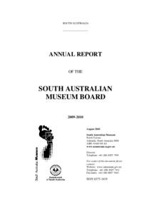 SOUTH AUSTRALIA __________________ ANNUAL REPORT OF THE