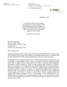 Kindly accept for filing in letter form an original and ten (10) copies of Public Service Electric and Gas Company’s (Public Service, the Company[removed]compliance filing requesting an increase in its statewide Per