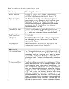 Jhimpir / Environmental impact assessment / Prediction / Environment / Sustainability / Wind farm