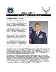 Microsoft Word - Biography, Col Kevin J Keehn 2012.docx
