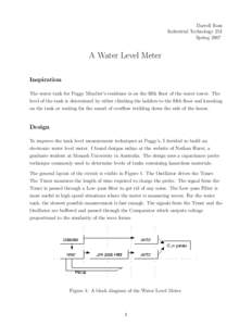 Darrell Ross Industrial Technology 251 Spring 2007 A Water Level Meter Inspiration