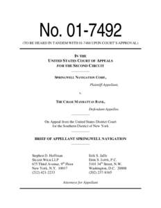 NoTO BE HEARD IN TANDEM WITHUPON COURT’S APPROVAL) __________________________________________________________________ IN THE UNITED STATES COURT OF APPEALS