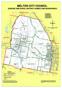 MELTON CITY COUNCIL SUBURB AND RURAL DISTRICT NAMES AND BOUNDARIES MACEDON RANGES CR EE