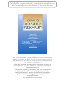 This article appeared in a journal published by Elsevier. The attached copy is furnished to the author for internal non-commercial research and education use, including for instruction at the authors institution and shar