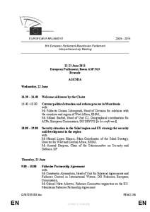 [removed]EUROPEAN PARLIAMENT 8th European Parliament-Mauritanian Parliament Interparliamentary Meeting