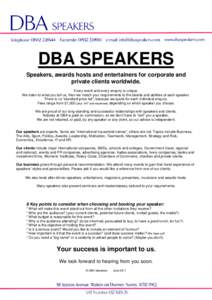 Microsoft Word - DBA Speakers Brochure - updated June 2011.docx