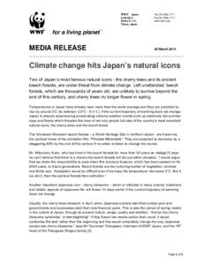 Climate change hits Japan's natural icons
