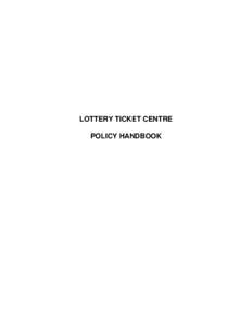 Lottery Ticket Centre Policy Handbook