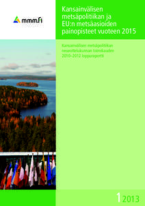 Kansainvälisen metsäpolitiikan ja EU:n metsäasioiden painopisteet vuoteen 2015 Kansainvälisen metsäpolitiikan neuvottelukunnan toimikauden