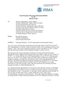 Microsoft Word - IB FY 2011 Preparedness Grants Update_[removed]