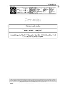 Microsoft Word - Copy of FAO Council-9593E-WFP Annual Report 2009.doc