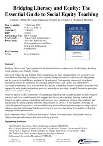 Literacy / Reading / Socioeconomics / Writing / English-language learner / Cognition / Teaching for social justice / Information literacy / Education / Linguistics / Knowledge