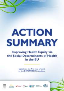 Action Summary Improving Health Equity via the Social Determinants of Health in the EU Update on the first year of work