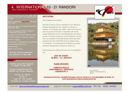 4. INTERNATIONAL[removed]RANDORI YOUTH - NATIONALCOACH: KLAUS BITSCH