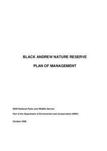 BLACK ANDREW NATURE RESERVE PLAN OF MANAGEMENT
