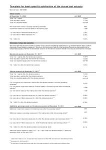 CBFA - Communiqués - Template for bank specific publication of the stress test outputs KBC Bank