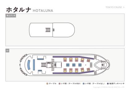 ホタルナ HOTALUNA 屋上デッキ 1F  テーブル