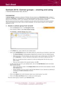 EC08-10 Outlook: Contact groups – creating and using