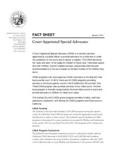 Court Appointed Special Advocates Page 1 of 3 ADMINISTRATIVE OFFICE OF THE COURTS