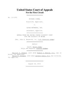 United States Court of Appeals For the First Circuit No[removed]MICHAEL DINAN, Plaintiff, Appellant, v.