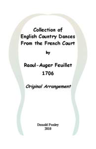 Collection of English Country Dances From the French Court by  Raoul-Auger Feuillet