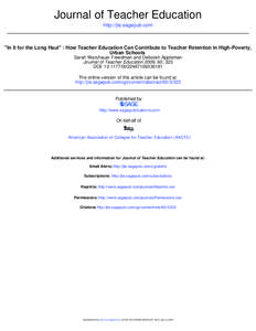 Journal of Teacher Education http://jte.sagepub.com 