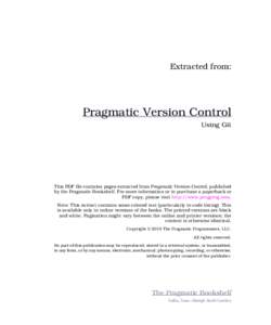 Pragmatic Version Control