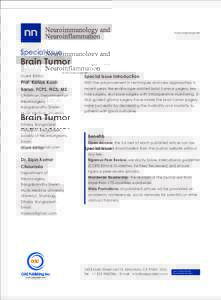 www.nnjournal.net  Special Issue Brain Tumor Guest Editor: