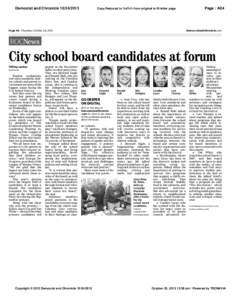 Democrat and Chronicle[removed]Copy Reduced to %d%% from original to fit letter page Page 4A Thursday, October 24, 2013