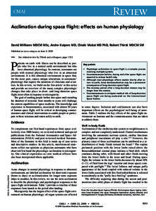 Review  CMAJ Acclimation during space flight: effects on human physiology