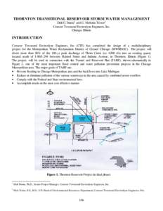 THORNTON TRANSITIONAL RESERVOIR STORM WATER MANAGEMENT  Didi G. Duma1 and G. Nicholas Textor2 Consoer Townsend Envirodyne Engineers, Inc.