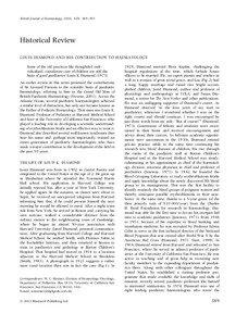 Pediatrics / Transfusion medicine / Hematologists / Louis Diamond / Diamond–Blackfan anemia / Rh disease / Coombs test / Specialty / Hemolytic disease of the newborn / Medicine / Health / Hematology