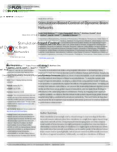Stimulation-Based Control of Dynamic Brain Networks