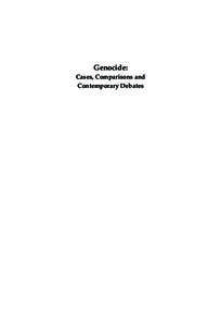 Genocide: Cases, Comparisons and Contemporary Debates Blank