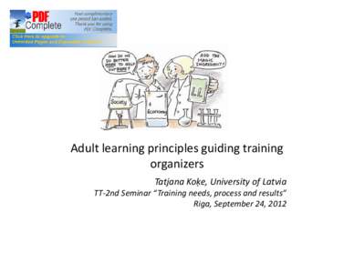 Learning / Skill / Educational psychology