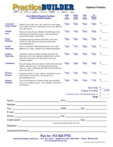 Microsoft Word - Optional Modules.doc