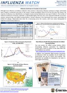 INFLUENZA WATCH Influenza and Related Disease Updates for Los Angeles County March 19, 2015  Surveillance Week 10