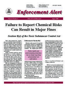 Failure to Report Chemical Risks Can Result in Major Fines