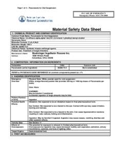 Page 1 of 4 – Fluconazole for Oral Suspension  IN CASE OF EMERGENCY Emergency Phone: ([removed]Material Safety Data Sheet