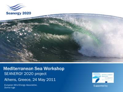 Mediterranean Sea Workshop SEANERGY 2020 project Athens, Greece, 24 May 2011 European Wind Energy Association, Dorina Iuga