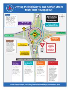 Driving the Highway 13 and Allman Street Multi-lane Roundabout