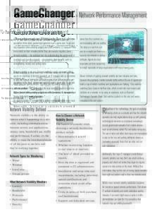 GameChanger  Network Performance Management Transformation Through Technology